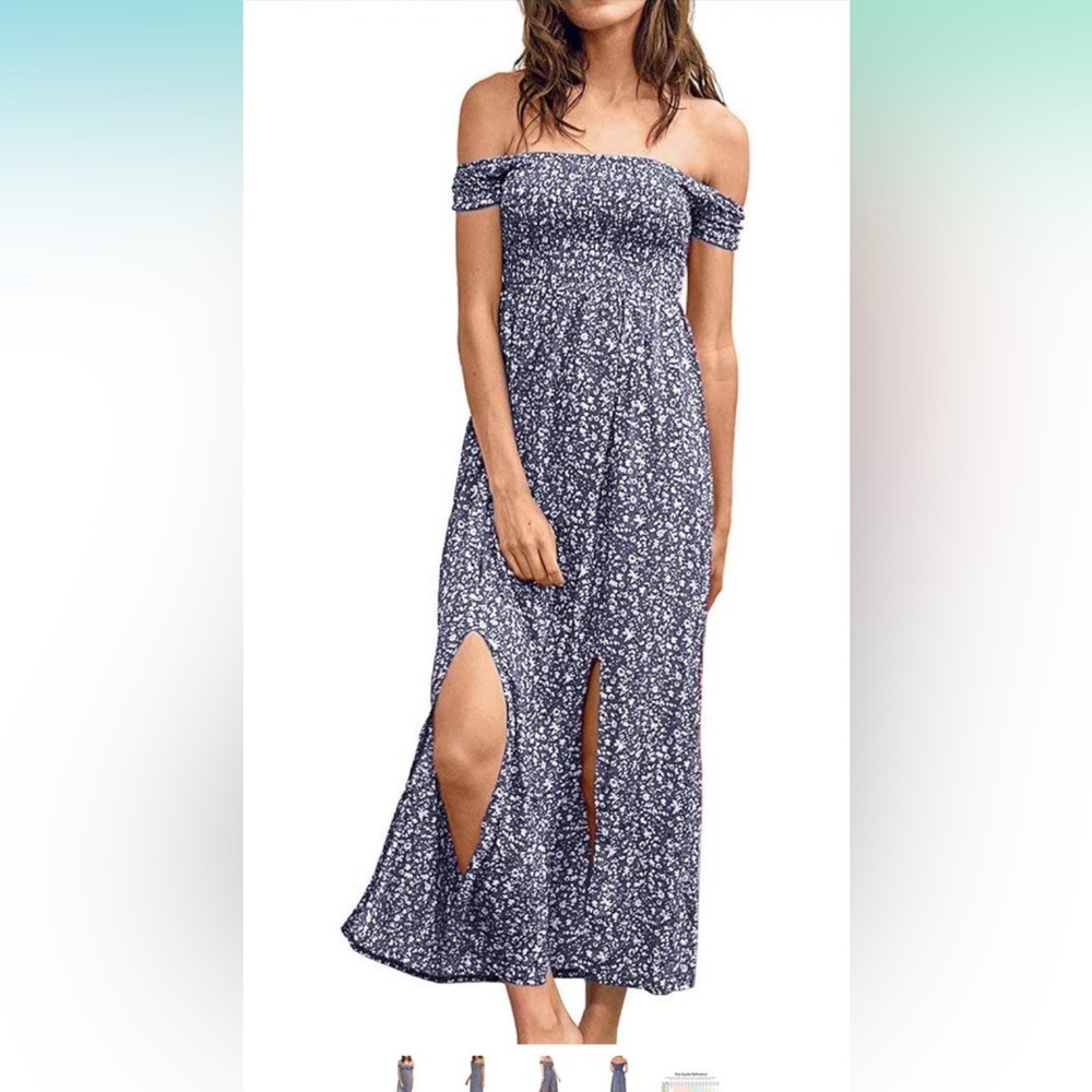 Floral Blue Maxi Dress